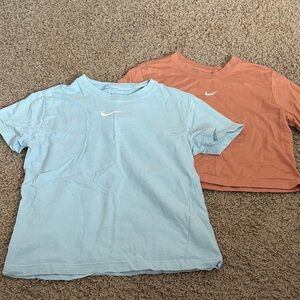 Nike Kids Tees in Sky Blue and Terracotta